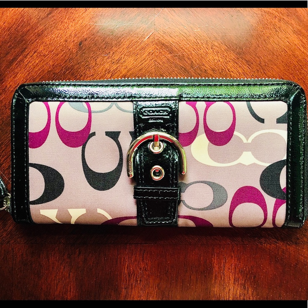 Coach Soho Buckle Continental Zip Around Wallet